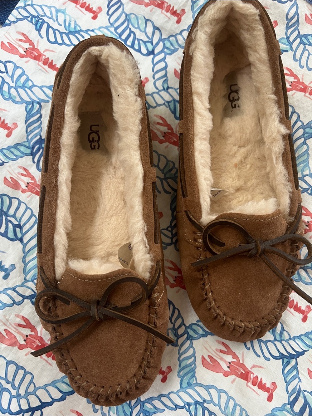 UGG Women’s Chestnut Suede Shearling-Lined Driving Moccasins